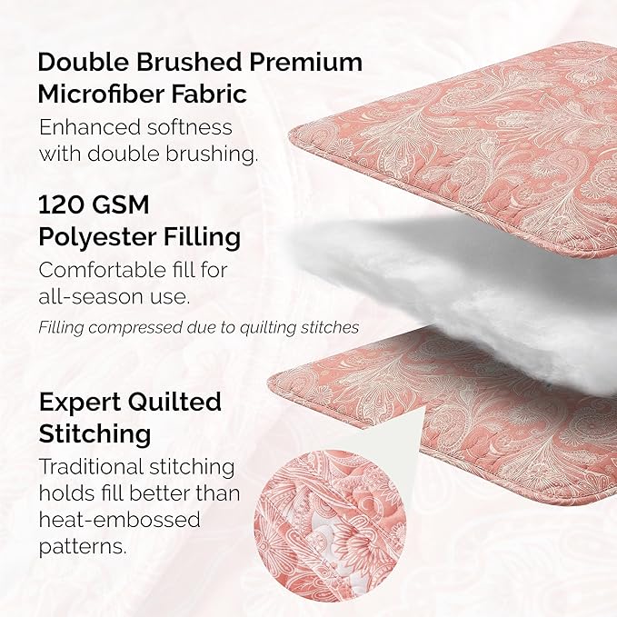 Southshore Fine Living, Inc. Paisley Quilt Queen Size Bedding Set, Summer - Image 3