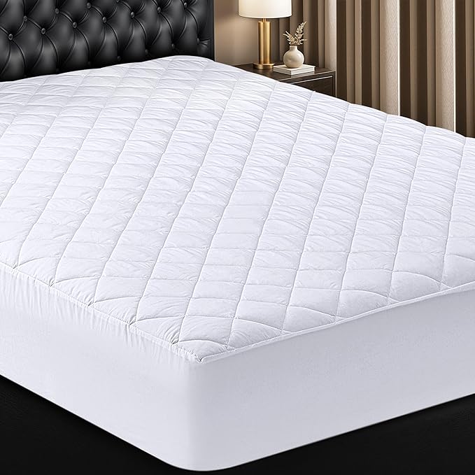 Utopia Bedding Quilted Fitted Mattress Pad, Full Size, Elastic Fitted Mattress by UTOPIABEDDING