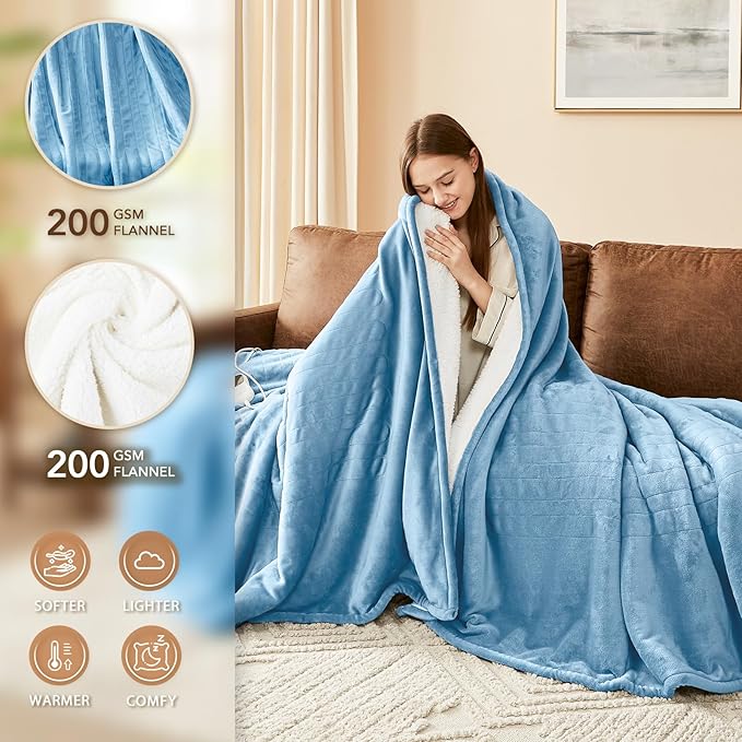 Homemate Electric Heated Blanket Full Size - Image 3