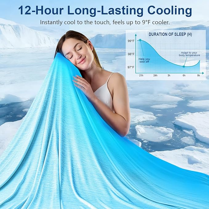 KMUSET Cooling Blanket Twin, Double Sided Summer Cooling Blankets - Image 2