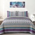 WONGS BEDDING Boho Quilt Set King Size, Lightweight Bedspread Coverlet Bedding by WONGSBEDDING