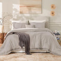 Andency California King Comforter Set Heather Grey by Andency