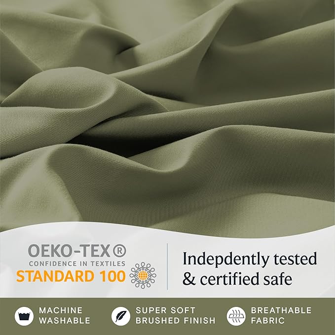 LuxClub 3 PC Sheet Bed Sheets Deep Pockets 18" Eco Friendly Wrinkle - Image 5