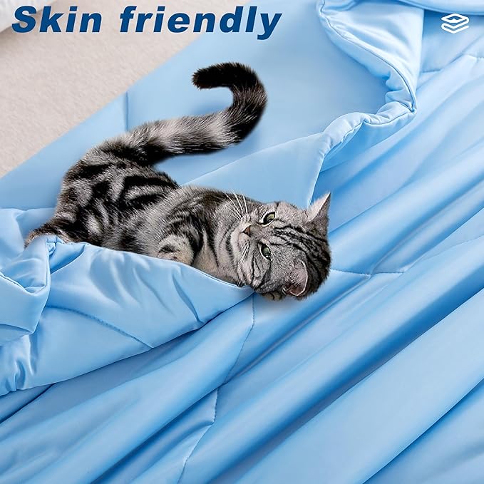 Cooling Comforter Twin Size, Double-Sided Cold Tech Fabric Quilted Bed - Image 6