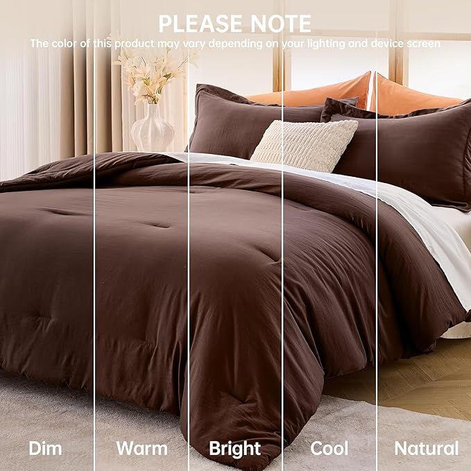 MUXHOMO Full Comforter Sets, All Season Ultra Soft Down Alternative Bedding - Image 9