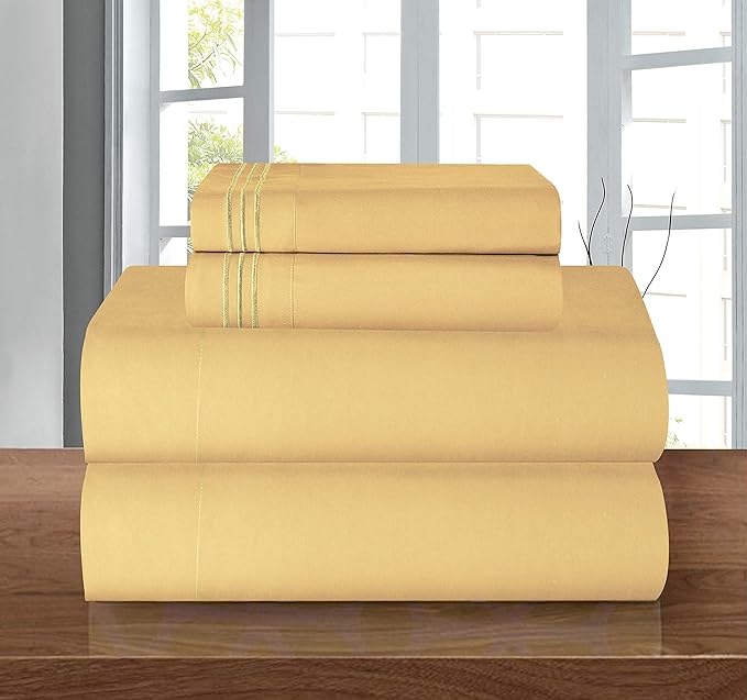 Elegant Comfort Luxury 1500 Premium Hotel Quality Microfiber 5-Piece Sheet Set - Image 2