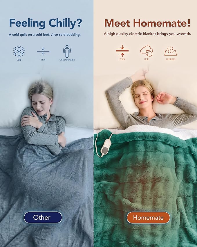 Homemate Electric Heated Throw Blanket - Image 4