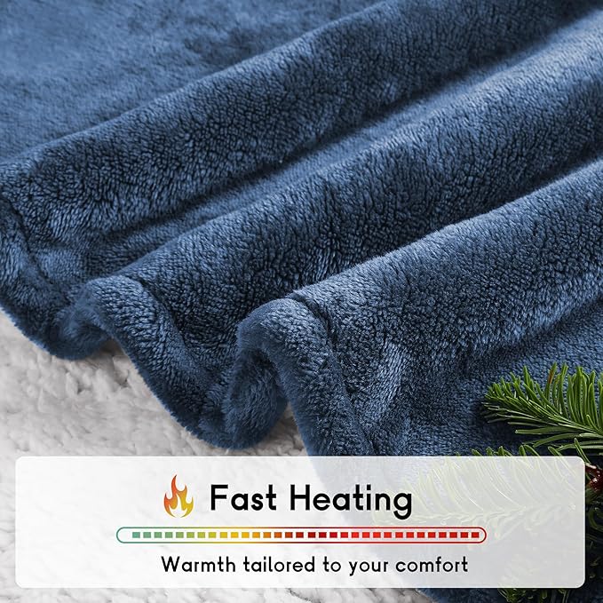Heated Blanket Electric Throw Size 50''x60'' - Image 3