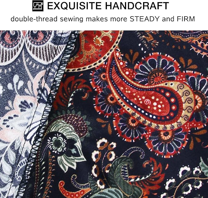MANSPHIL Purple Paisley 100% Silk Pillowcases King Size, Bohomian Brown Floral - Image 6