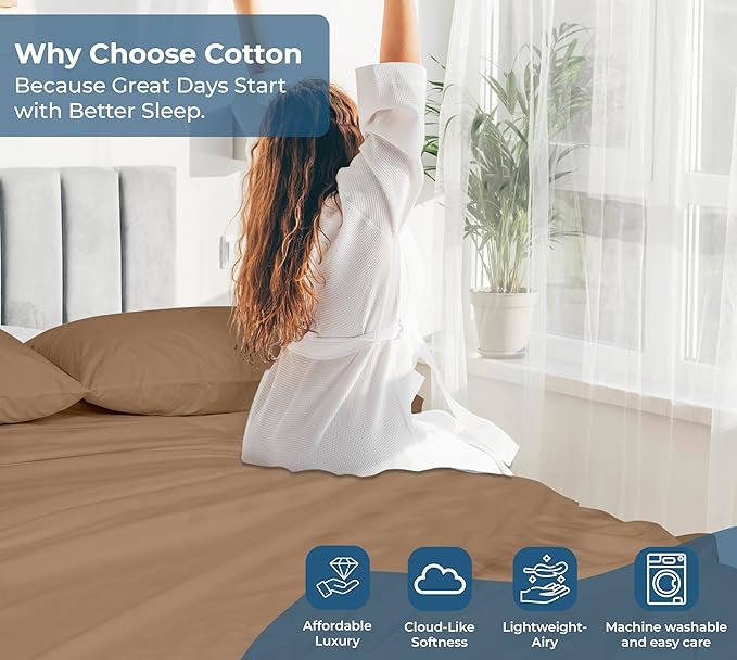 Royale Linens 100% Organic Cotton Twin XL Flat Sheet Only - Image 7