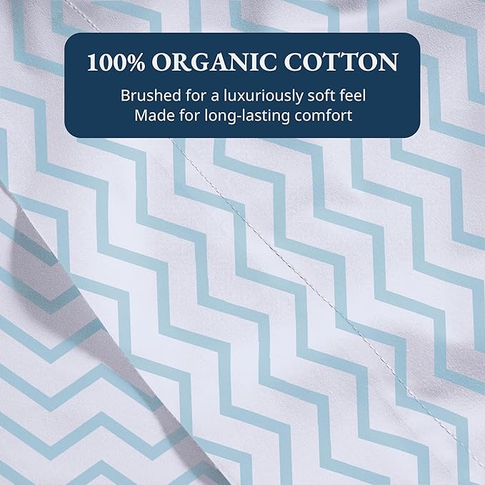 Lane Linen 100% Organic Cotton Full Size Flat Sheet Only - Image 5
