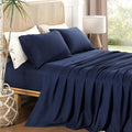 Queen Sheet Set 4 Pieces, Wrinkle Free, Oeko-Tex Certified Bedsheets，Navy Blue by Dreava