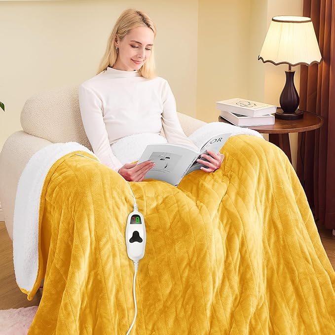 greenoak Heated Blanket Electric Twin 62"X84", Heating Blankets by Greenoak