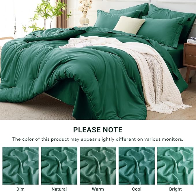 MUXHOMO 5 Pieces Twin Comforter Set, Soft Bed in a Bag Twin Size, All Season - Image 4