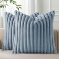 Pallene Faux Fur Plush Throw Pillow Covers 20x20 Set of 2, Luxury Soft Fluffy by PALLENE