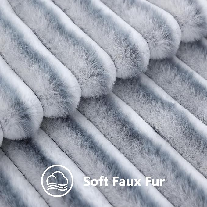 decorUhome Cozy Faux Fur Throw Pillow Covers 18x18 Set of 2 Decorative Soft - Image 3