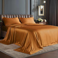 BEDELITE Satin Sheets Full Size Bed Set, Luxury Soft Burnt Orange Silky Sheets by BEDELITE