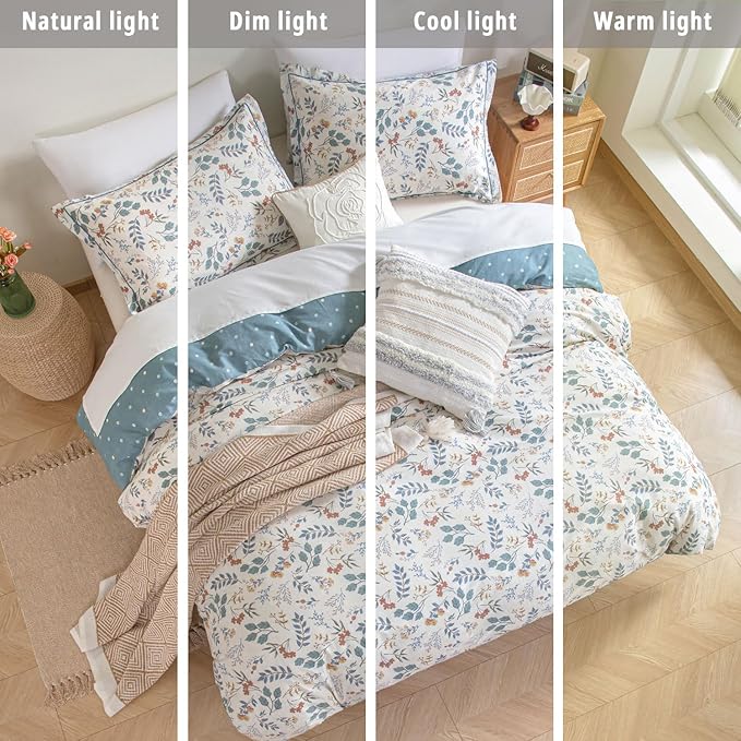 LEMIROE Botanical Cotton Comforter Queen Size - Image 6