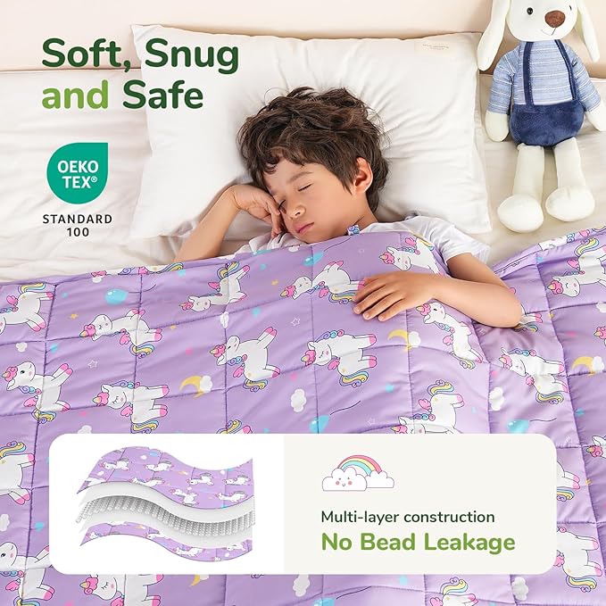 Sivio Weighted Blanket 5lbs, Cooling Weighted Blanket, Breathable Heavy Blankets - Image 3
