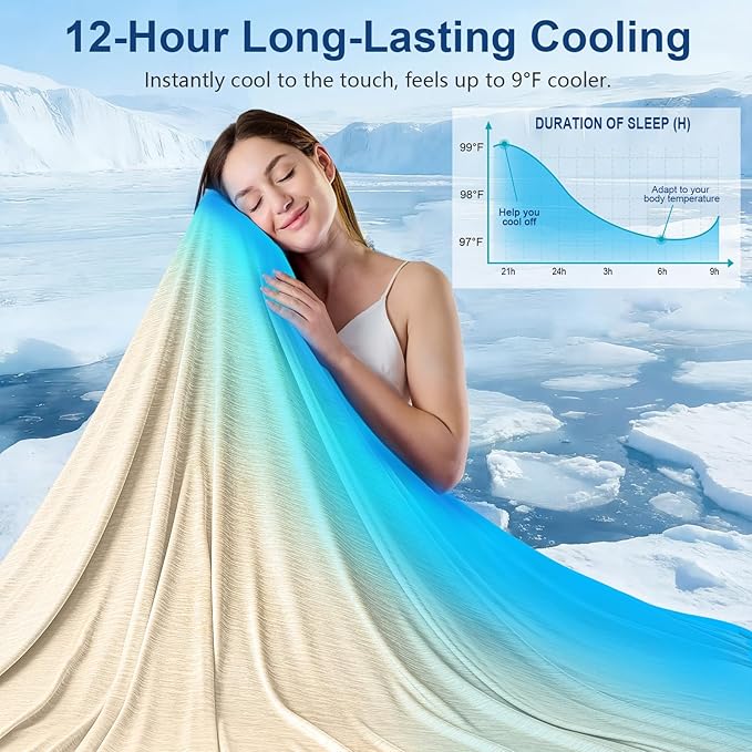 KMUSET Cooling Blanket Queen Size, Double Sided Summer Cooling Blankets - Image 2