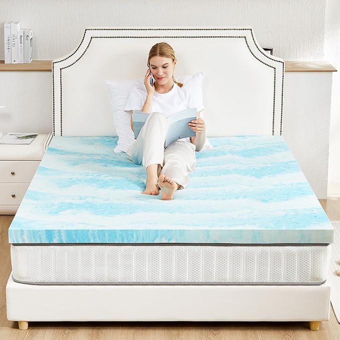 Sweetcrispy Mattress Topper Twin, 3 Inch Thick Memory Foam Gel Infused Cooling - Image 7
