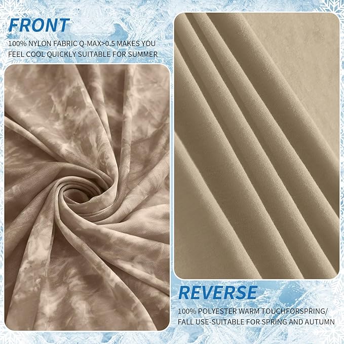Guohaoi Cooling Throw Blanket for Hot Sleepers, Decortive Tie Dye, Arc-Chill - Image 3