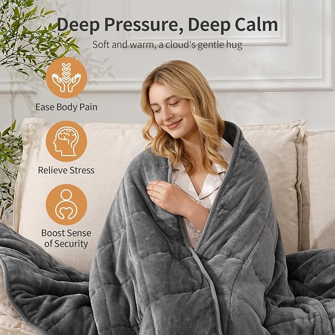 Uttermara Weighted Blankets for Adults Full Size, 10lbs 48x72 inches Blanket - Image 4
