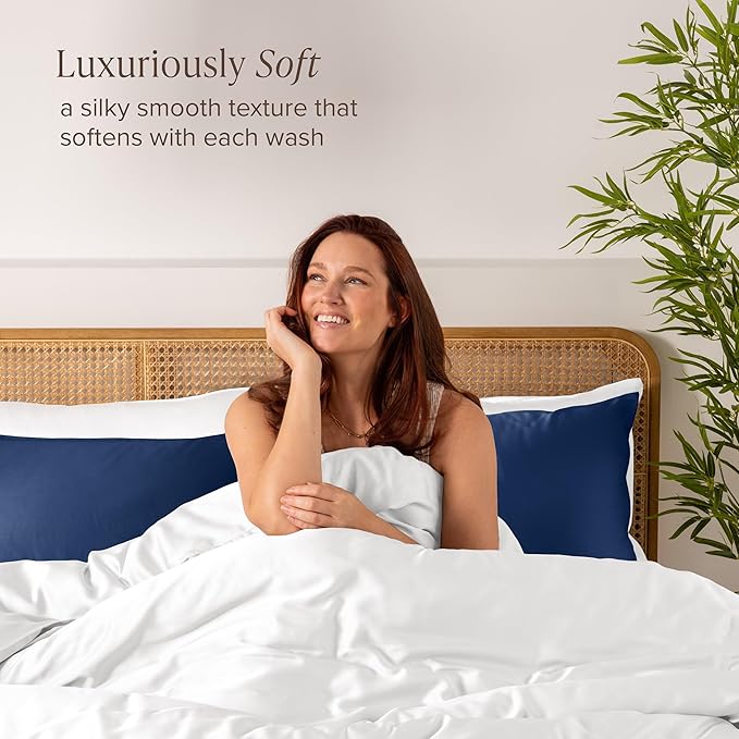 Bare Home 100% Rayon Made from Bamboo Luxury Body Size Cooling Pillowcase - Image 2