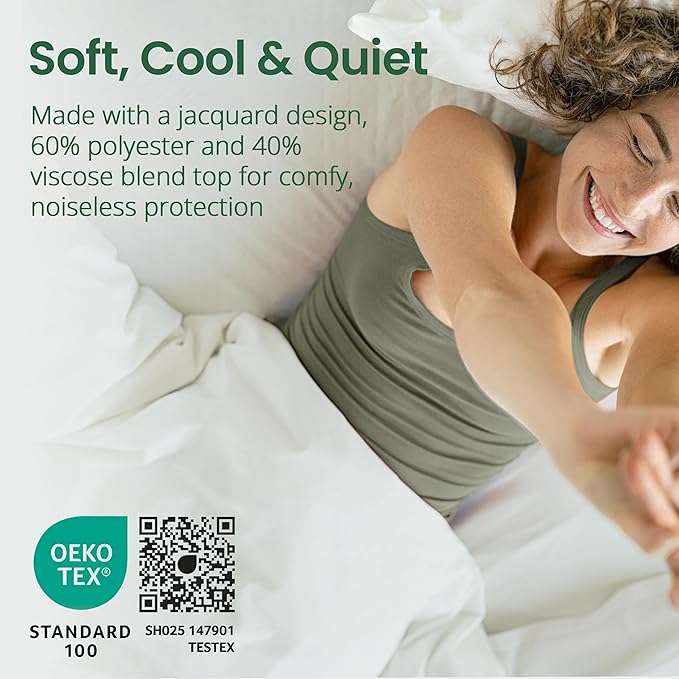 SafeRest Sleepure Waterproof Mattress Protector Full Size - Image 5