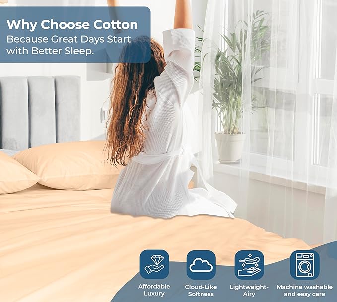 Royale Linens 100% Organic Cotton Full Flat Sheet Only - Image 7