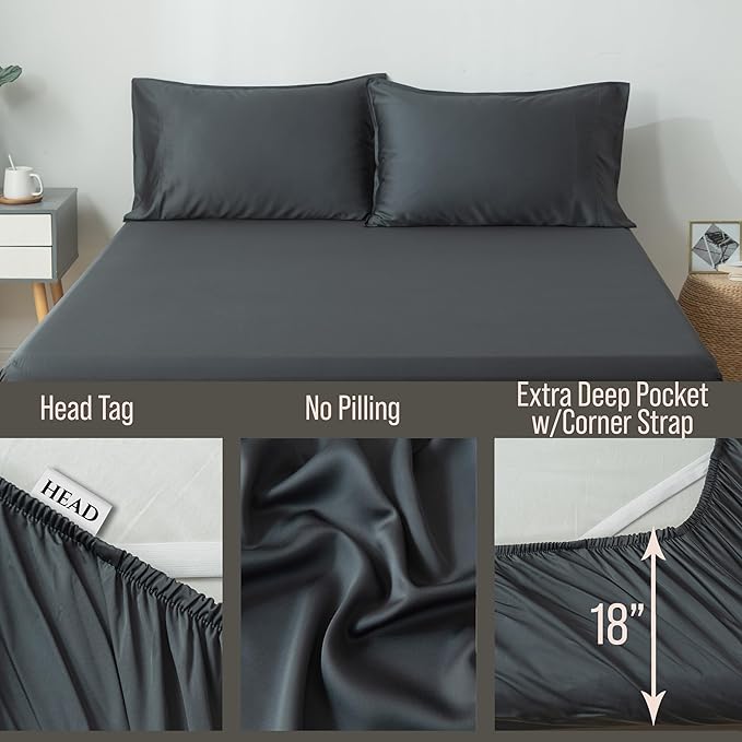 Bella Coterie Luxury Bamboo Viscose King Size Fitted Sheet Only | 100% - Image 3