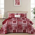 Cottolester Boho Patchwork Quilt Set Queen Size by Cottolester