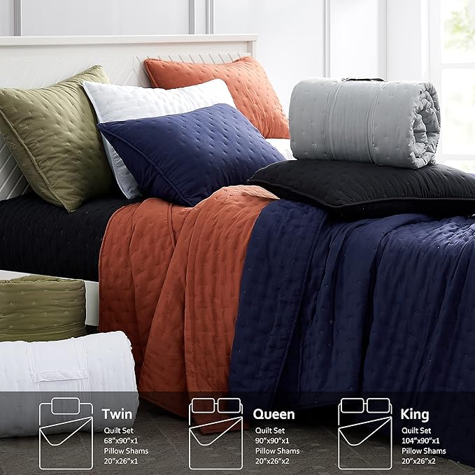 ROARINGWILD Beige Cloud Twin Size Quilt Bedding Sets - Image 7