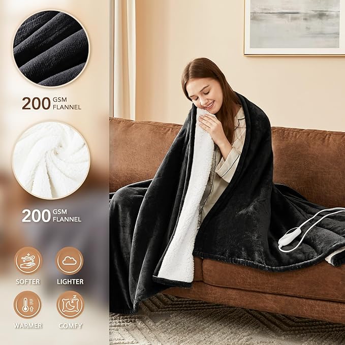 Homemate Electric Heated Blanket Full Size - Image 2