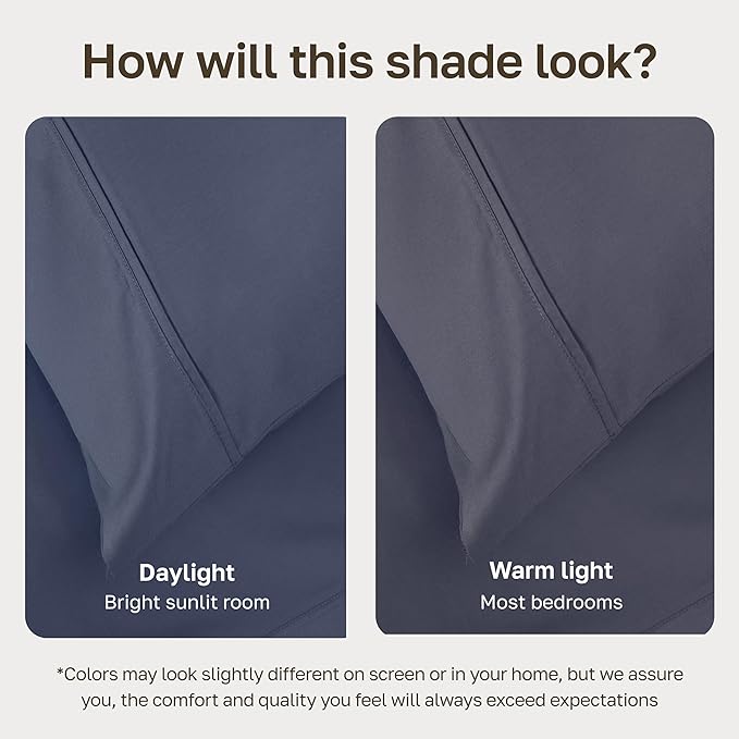 California Design Den Soft 100% Cotton King Size Bed Sheets Set, 400 TC Good - Image 5