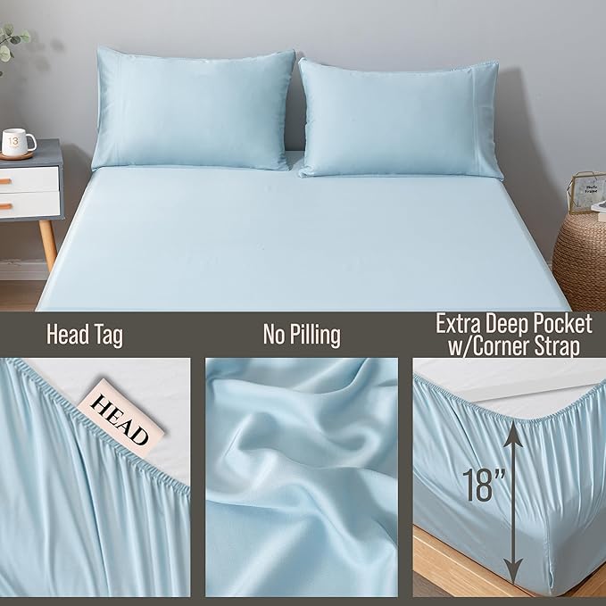 Bella Coterie California King Size Fitted Sheet Only | Luxury Bamboo Viscose | - Image 3