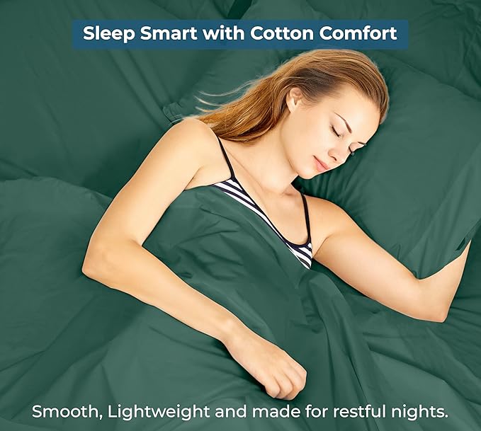 Royale Linens 100% Organic Cotton Queen Flat Sheet Only - Image 9