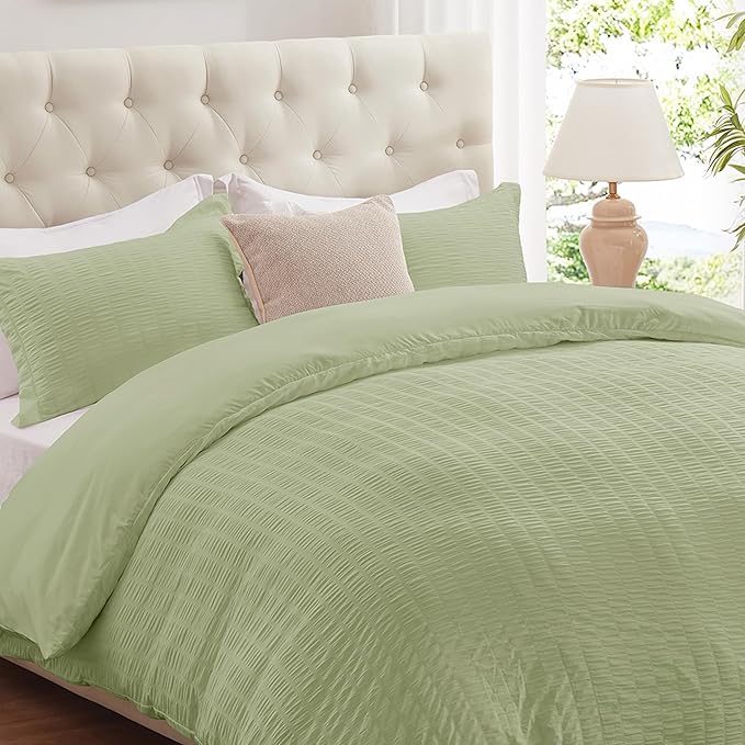 Cozyide Green Duvet Cover Full Size, 3 Pieces Bedding Duvet Covers, Soft by cozyide
