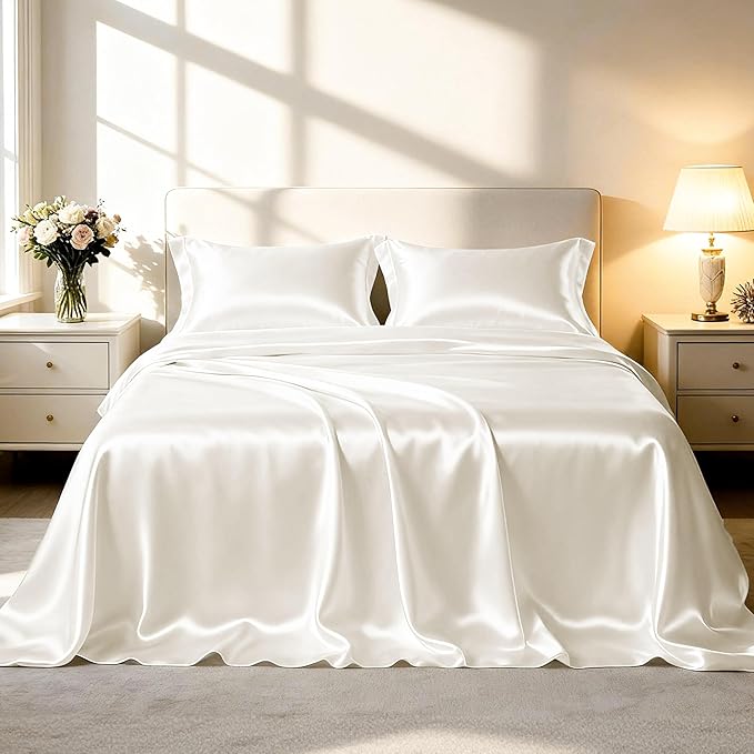 Love's cabin Satin Queen Sheets Set by Lovescabin