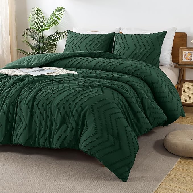Andency Emerald Green Oversized Super King Comforter Set 120x120, Extra Large - Image 2