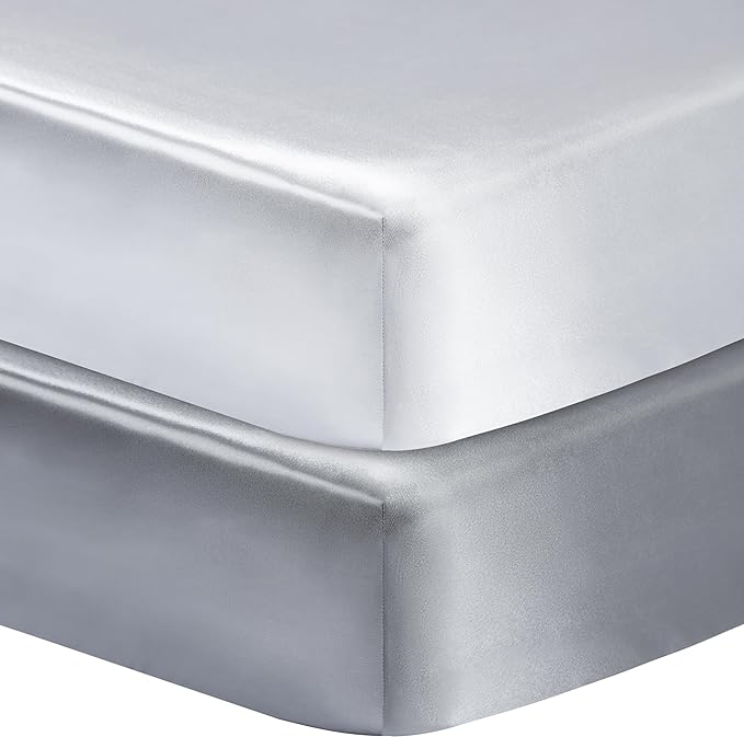 GUNTAIL 2 Pack Silk Crib Sheets by GUNTAIL
