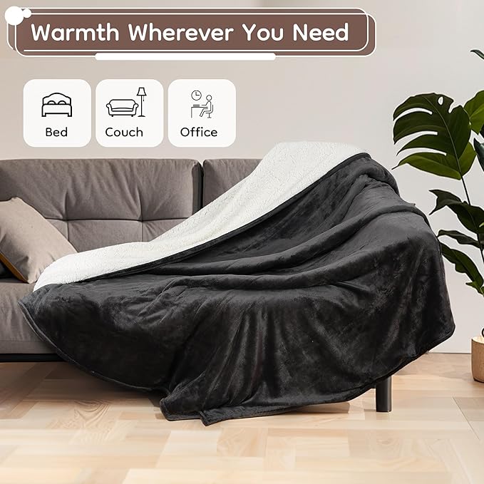 LaffyLo Electric Heated Blanket Queen Size 84 x 90, Dual Control, Fast Heating - Image 8