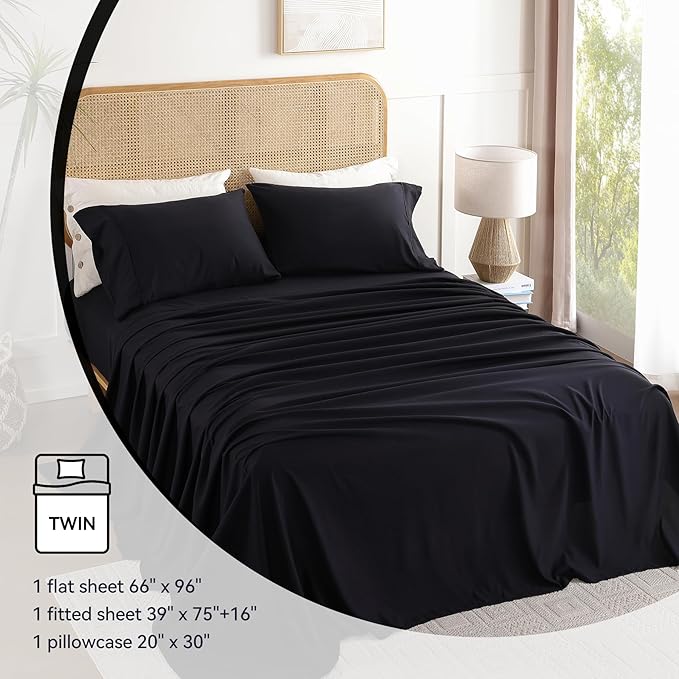 Twin Sheet Set 3 Piece, Wrinkle Free, Oeko-Tex Certified - Image 6