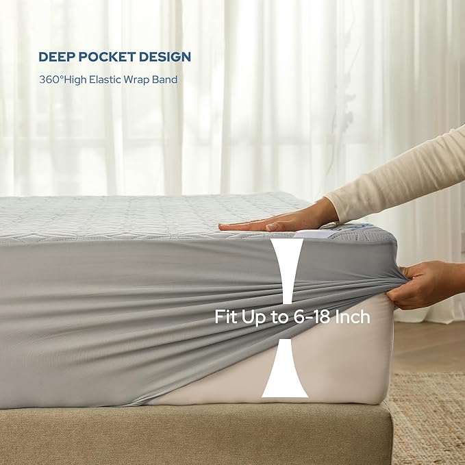 BEDLORE Waterproof Mattress Protector, Queen Size Mattress Pad - Image 4