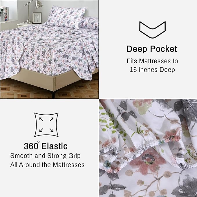 RUVANTI 100% Cotton Sheets – Twin Size Percale Bedding, Cooling & Breathable - Image 6