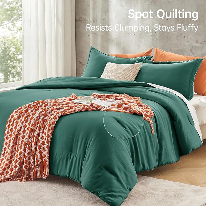 MUXHOMO Queen Comforter Set, All Season Ultra Soft Down Alternative Bedding - Image 5