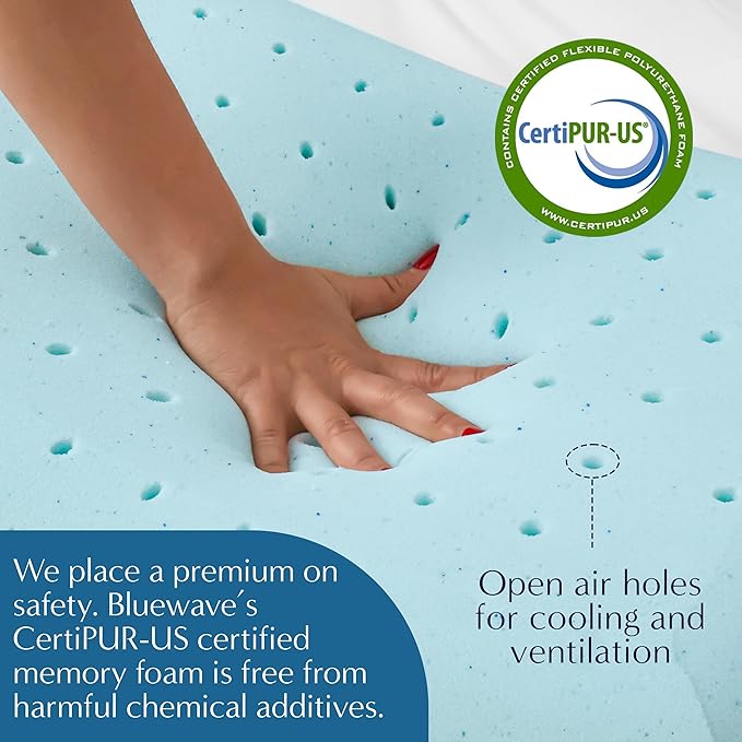 Bluewave Bedding Super Slim Gel Memory Foam Pillow - Image 6