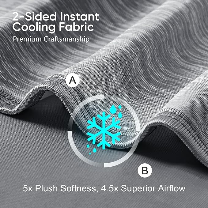 KMUSET Cooling Blanket King Size, Double Sided Summer Cooling Blankets - Image 3