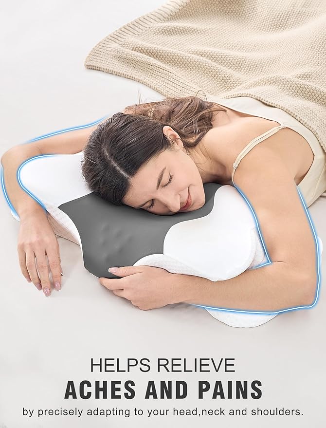 DISSA Cervical Neck Pillow for Side Sleepers Ergonomic Contour Memory Foam - Image 6