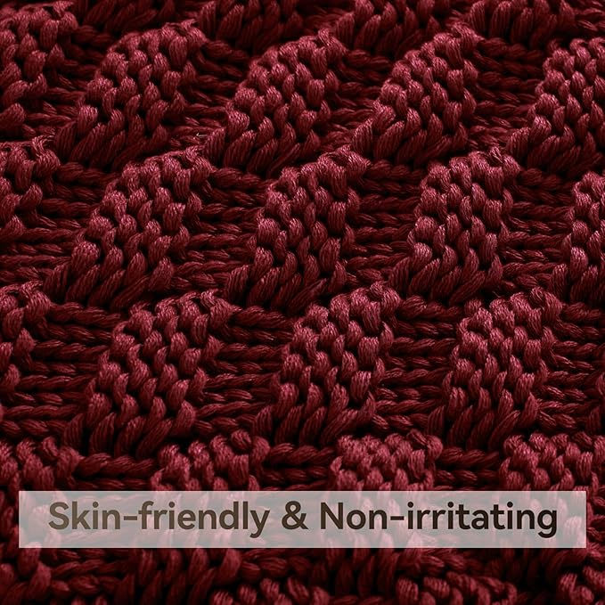 Knitted Weighted Blanket for Adult, No Beads Heavy Blanket 48” x 72'' 15lbs - Image 4